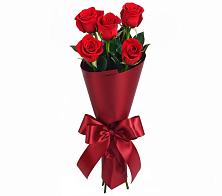 Букет 5 Красных роз Эдлесс Лав в Табачный
