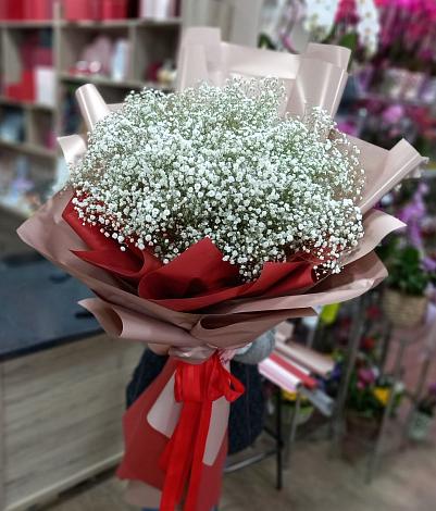 Букет цветов из: Гипсофила в Табачный