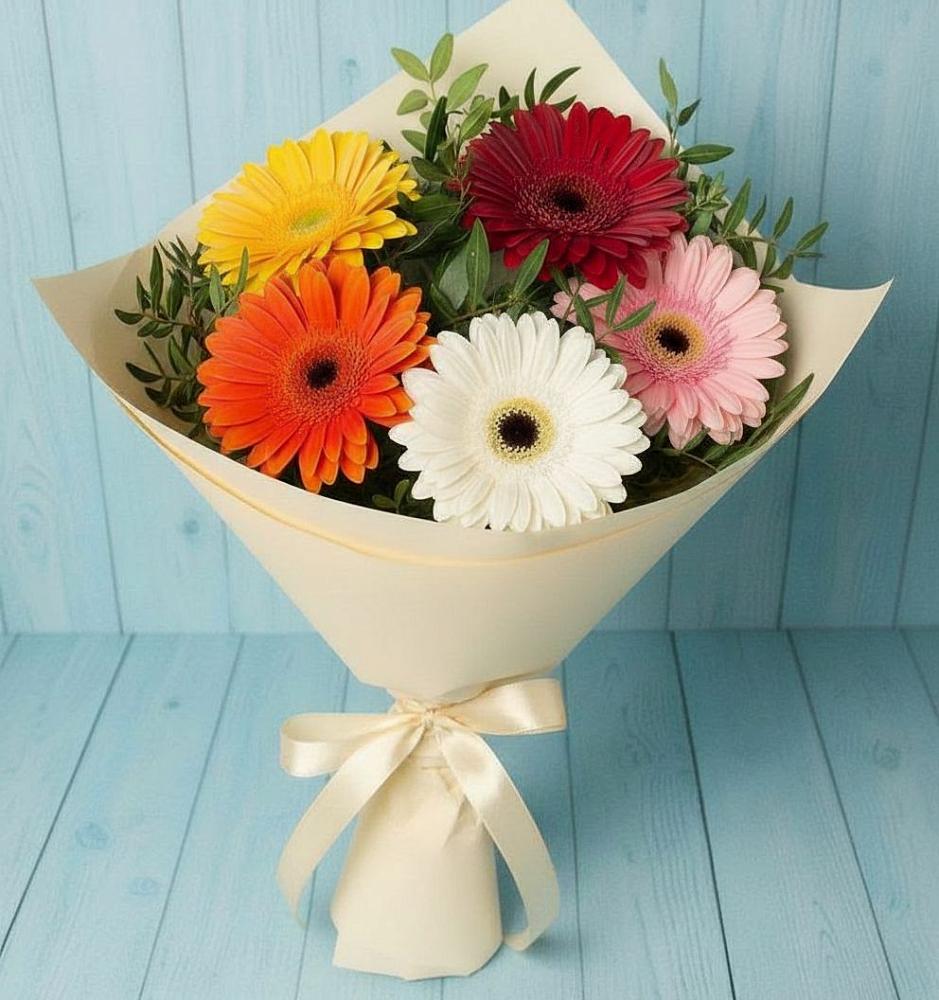 Букет цветов из: Герберы в Табачный