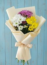 Букет цветов из:  Хризантемы #REPLACE_PRED# Табачный