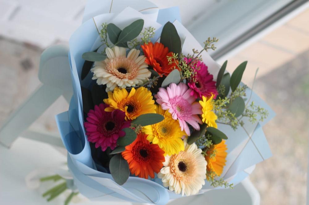 Букет цветов из: Герберы в Табачный