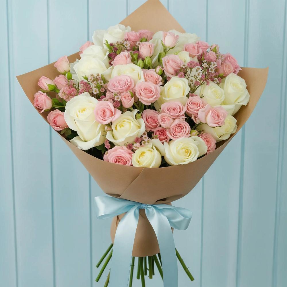 Букет цветов из: Розы в Табачный