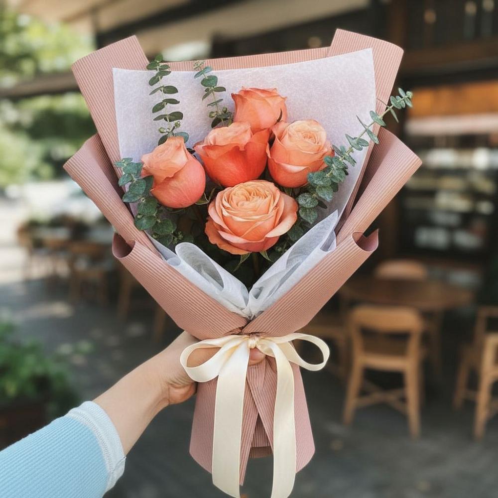 Букет цветов из: Розы в Табачный