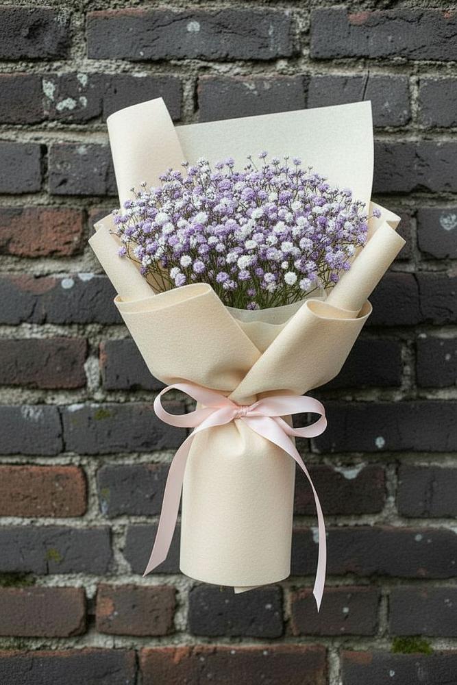 Букет цветов из: Гипсофила в Табачный