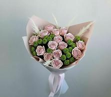 Букет цветов из:  Розы и Хризантемы в Табачный