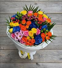 Букет цветов из:  Розы и Хризантемы в Табачный