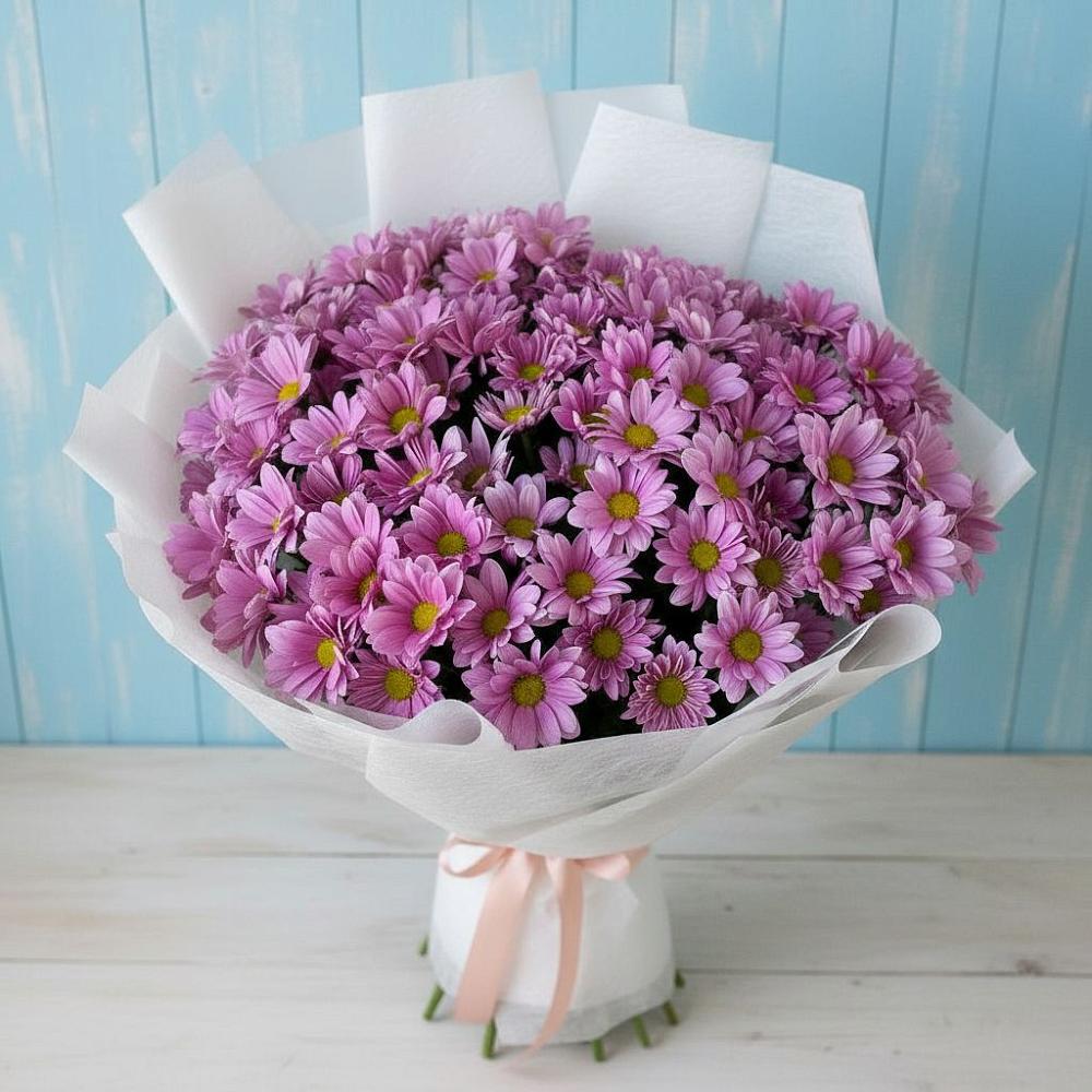 Букет цветов из: Хризантемы в Табачный