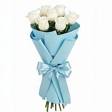 Букет 7 белых роз Проуд в Табачный