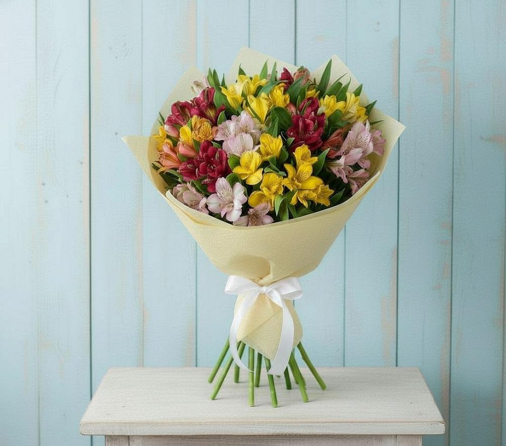 Букет цветов из: Альстромерии в Табачный